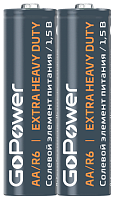 GoPower AA / R6 Extra Heavy Duty Солевой элемент питания 1.5V Shrink 2