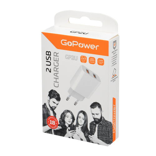 GoPower USB блок питания/ зарядное устройство 2 USB фото 3