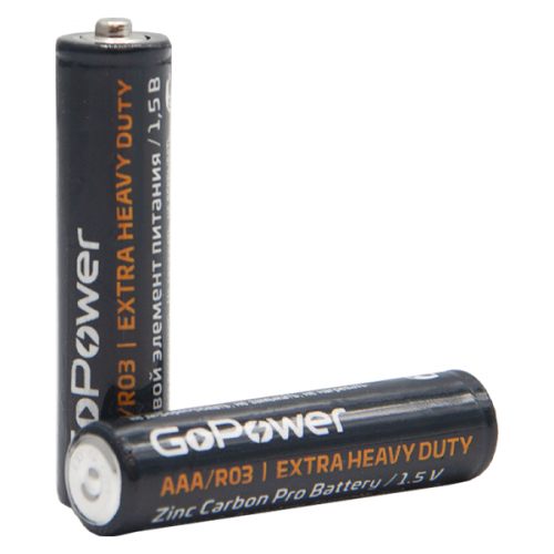 GoPower Солевой элемент питания Extra Heavy Duty АAA /  R03 Shrink 4 фото 5