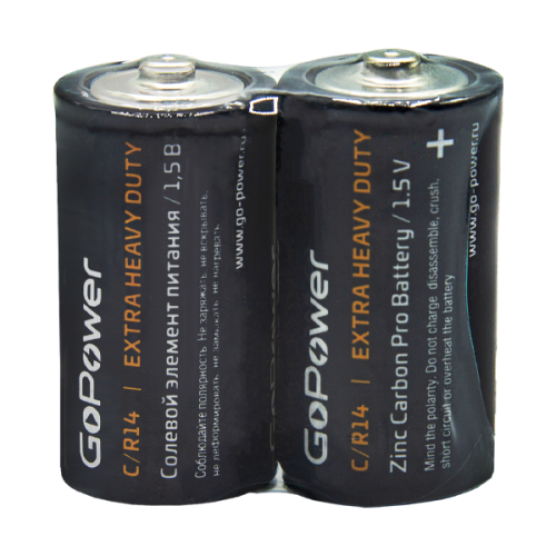 GoPower C / R14 Extra Heavy Duty Солевой элемент питания 1.5V Shrink 2 фото 2 GoPower C / R14 Extra Heavy Duty Солевой элемент питания 1.5V Shrink 2 фото 2