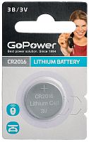 GoPower CR2016 Lithium Battery Дисковый литиевый элемент питания 3V BL1