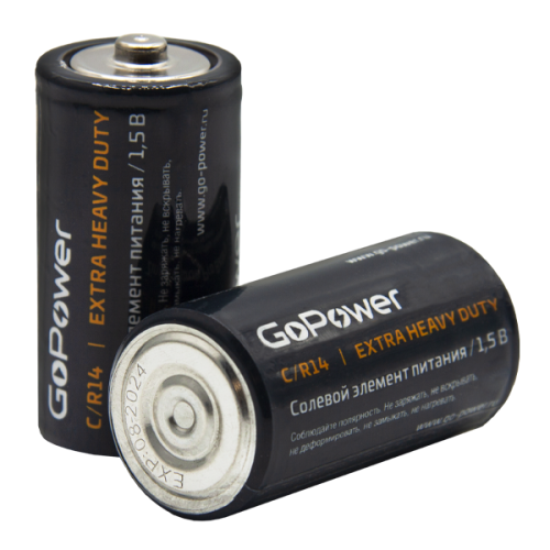 GoPower C / R14 Extra Heavy Duty Солевой элемент питания 1.5V Shrink 2 фото 4 GoPower C / R14 Extra Heavy Duty Солевой элемент питания 1.5V Shrink 2 фото 4