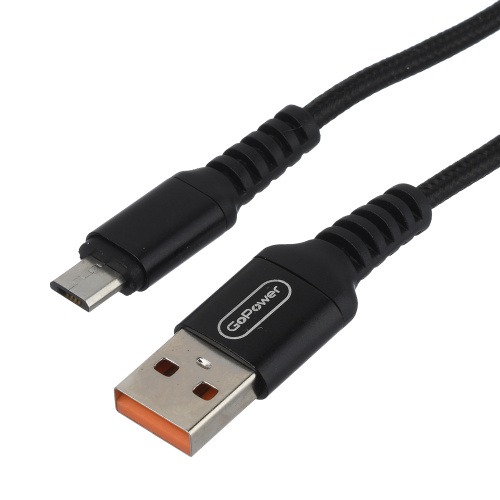 GoPower GP02M Дата Кабель Micro USB (2.4A) черный фото 3