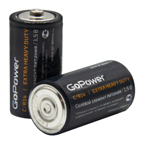 GoPower C / R14 Extra Heavy Duty Солевой элемент питания 1.5V Shrink 2 фото 4