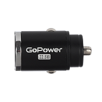 Автомобильное З/У GoPower GPQC12 1USB+1Type-C 22.5W Mini черный
