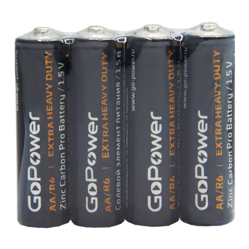 GoPower AA / R6 Extra Heavy Duty Солевой элемент питания 1.5V Shrink 4 фото 2