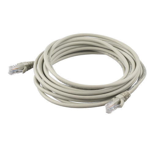 Патч-корд GoPower RJ-45 (m)-RJ-45 (m) 5.0м кат.5е ПВХ 26AWG CCA серый в пакете фото 2