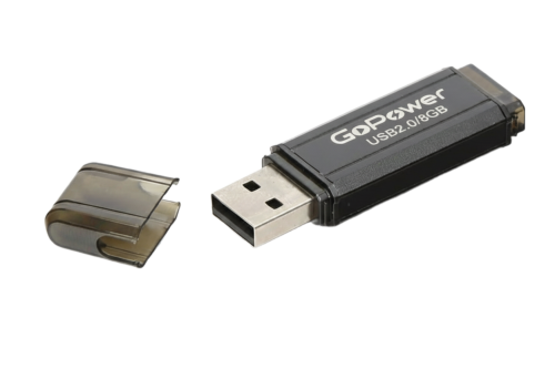 Флеш-накопитель GoPower HIT 8GB USB2.0 металл черный фото 2