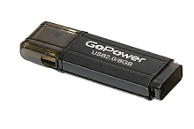 Флеш-накопитель GoPower HIT 8GB USB2.0 металл черный
