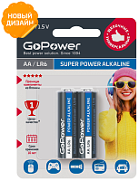 GoPower AA / LR6 Super POWER Alkaline Щелочной элемент питания  1.5V BL2