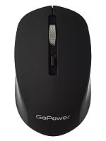 Мышь беспроводная GoPower GPM04 USB/bluetooth бесшумная Soft-Touch перезаряжаемая черный