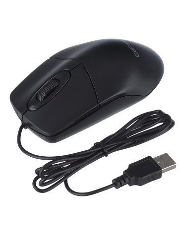Мышь проводная GoPower GPM01 классическая USB черный фото 3