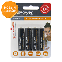 GoPower Солевой элемент питания Extra Heavy Duty AA / R6