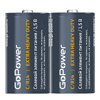 GoPower C / R14 Extra Heavy Duty Солевой элемент питания 1.5V Shrink 2