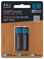 Батарейка GoPower ULTRA LR6 AA BL2 Alkaline 1.5V