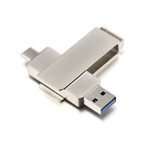 Флеш-накопитель GoPower MODERN 128GB USB3.0 Type-C (m) металл серый