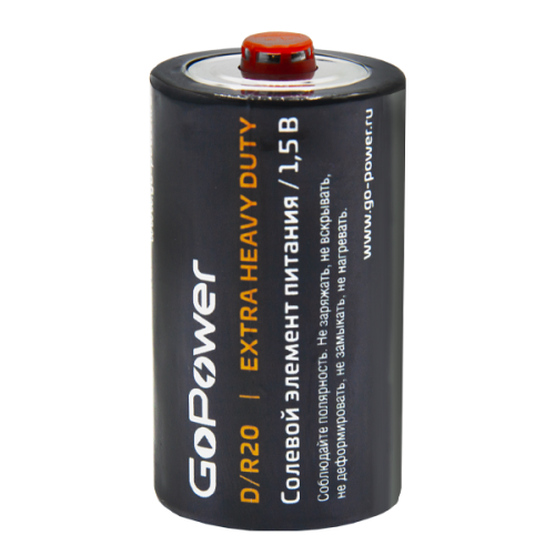 GoPower D / R20 Extra Heavy Duty Солевой элемент питания 1.5V Shrink 2 фото 4