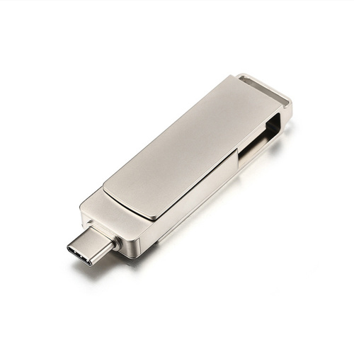 Флеш-накопитель GoPower MODERN 128GB USB3.0 Type-C (m) металл серый фото 4