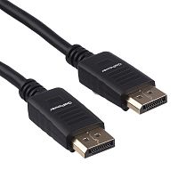 Кабель GoPower DisplayPort (m)-DisplayPort (m) 1.8м ПВХ ver.1.4 черный Premium Zip-Lock c подвесом