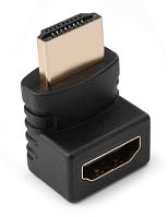 Переходник GoPower HDMI (m)-HDMI (f) угловой 4K 60Hz черный в пакете