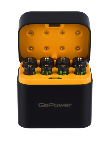 З/У для аккумуляторов GoPower SmartCase Li-ion 8 слотов