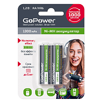 GoPower Аккумулятор Ni-MH AA 1300мАч