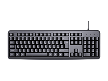 Клавиатура проводная GoPower GPK01 классическая USB 1.35м черный