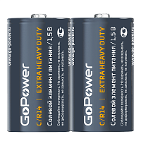 GoPower C / R14 Extra Heavy Duty Солевой элемент питания 1.5V Shrink 2