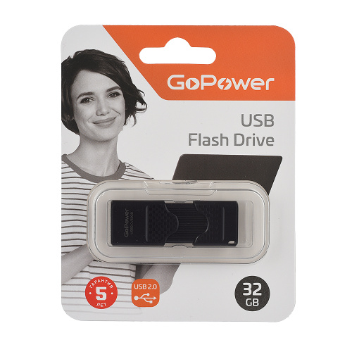 Флеш-накопитель GoPower SLIDER 32GB USB 2.0