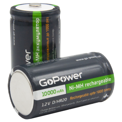 GoPower Аккумулятор Ni-MH D 10000мАч фото 5