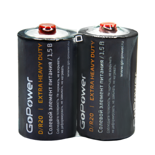 GoPower D / R20 Extra Heavy Duty Солевой элемент питания 1.5V Shrink 2 фото 2