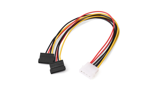 Кабель GoPower MOLEX (f)-2SATA (m) 0.2м PVC RoHS в пакете фото 4